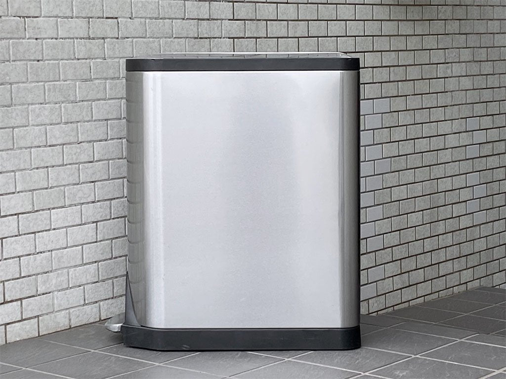 シンプルヒューマン simplehuman バタフライステップカン 分別タイプ 40L ステンレス ダストボックス ゴミ箱 ■