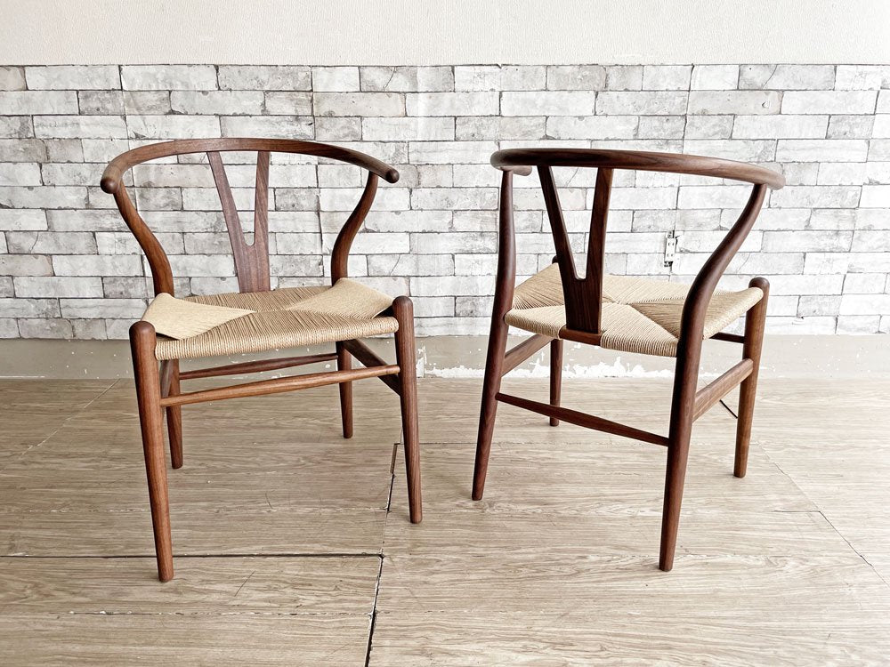 カールハンセン＆サン Carl Hansen & Son CH24 Yチェア 2脚セット ウォールナット材 オイルフィニッシュ ハンス・J・ウェグナー 北欧 定価￥367,400-●