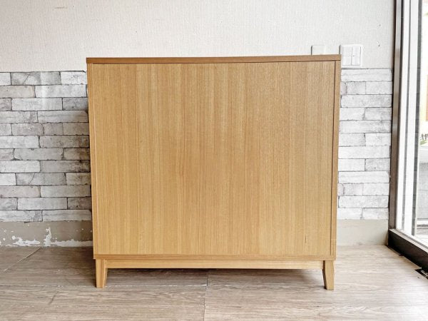 無印良品 MUJI 木製チェスト 4段チェスト タモ材 ナチュラル 抽斗5杯 W95 シンプルデザイン  ●
