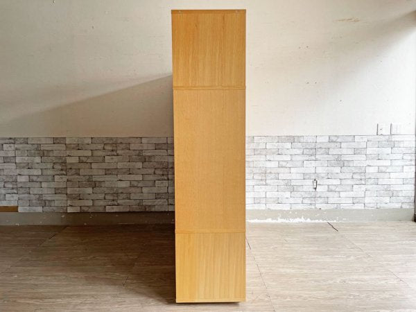 無印良品 MUJI スタッキングキャビネット Cセット オーク材 W162.5cm AVボード 壁面収納 ナチュラル シンプルモダン B ●