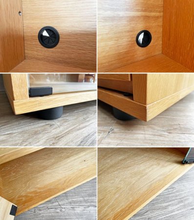 無印良品 MUJI スタッキングキャビネット Cセット オーク材 W162.5cm AVボード 壁面収納 ナチュラル シンプルモダン B ●