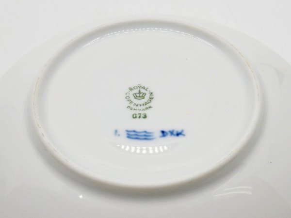 ロイヤルコペンハーゲン ROYAL COPENHAGEN ブルーフルーテッド ハーフレース コーヒー カップ&ソーサー C&S デンマーク A ●