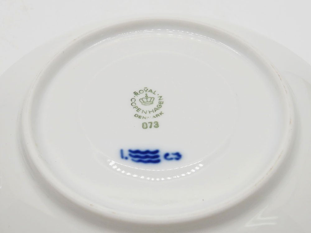 ロイヤルコペンハーゲン ROYAL COPENHAGEN ブルーフルーテッド プレイン コーヒー カップ&ソーサー C&S デンマーク B ●