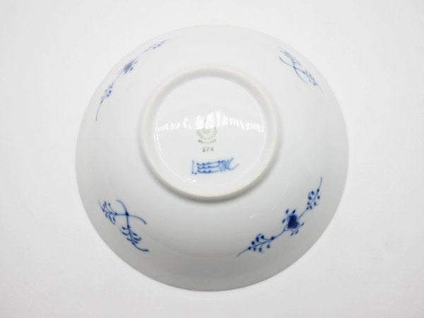 ロイヤルコペンハーゲン ROYAL COPENHAGEN ブルーフルーテッド ハーフレース ボウル Φ16cm デンマーク ●