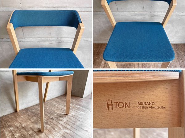 トン TON メラーノ Merano ダイニングチェア スタッキングチェア CY060A クッション仕様 ビーチ材 ナチュラル Alex Gufler 2脚セット B ♪