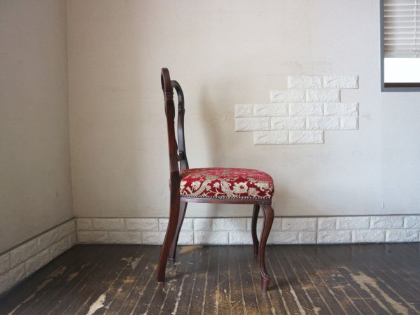 英国 アンティーク チッペンデール 様式 ダイニングチェア イギリス マホガニー材 ◎