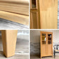 モモナチュラル Momo Natural モア MORE 75 キャビネット cabinet パイン材 カップボード 食器棚 W75 定価￥72,600- ●