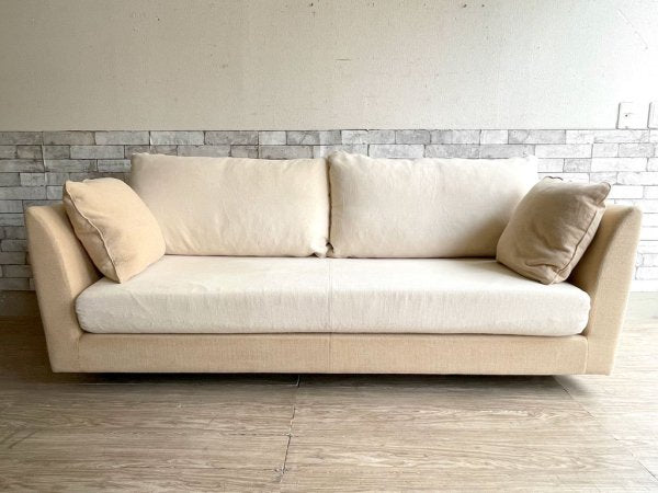 アルフレックス arflex エーソファ ミディアム10 A・SOFA MEDIUM 10 3人掛け カバーリング ベージュ系ファブリック ツートンカラー W200 定価￥605,000- ●