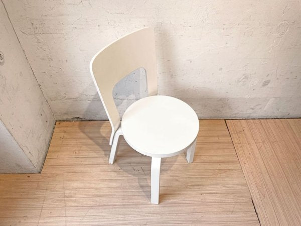 アルテック artek チェア66 Chair66 ダイニングチェア バーチ材 ホワイトラッカー アルヴァ・アアルト フィンランド 北欧家具 ★