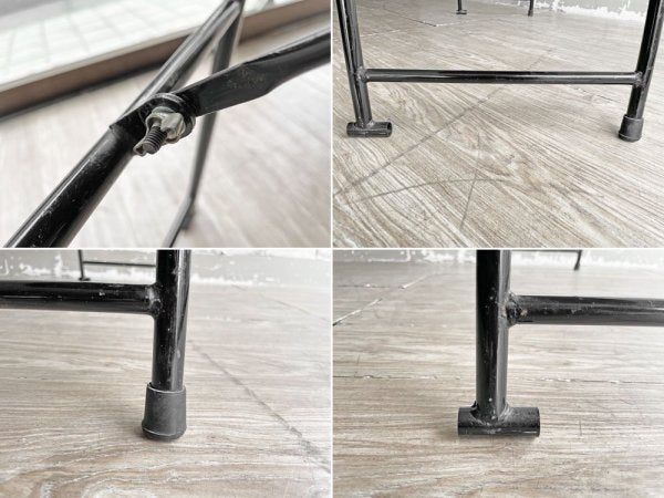 リメイク家具 古材 × スチール脚 フォールディングデスク ワークテーブル 長机 W152cm ビンテージスタイル ●