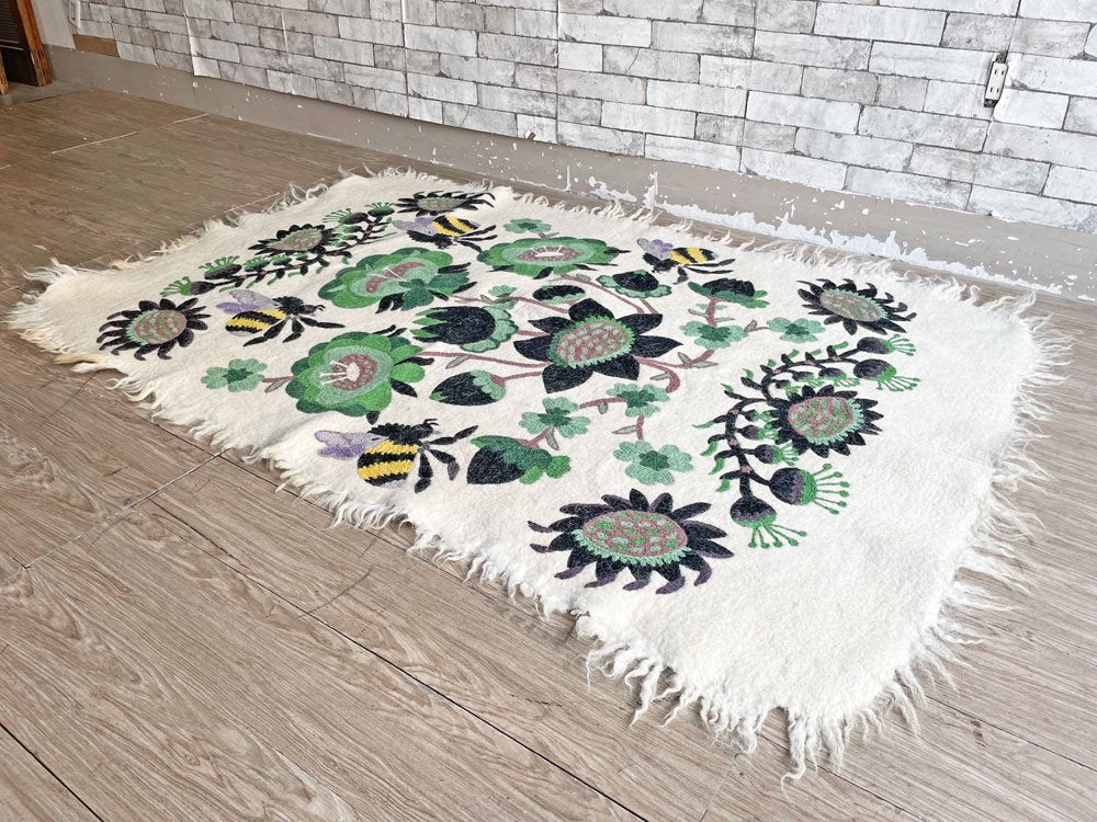 ティカウ TIKAU ボンブローフェルトラグ BOMBROO FELT RUG ウール 100％ クラウス・ハーパニエミ Klaus Haapaniemi デザイン 定価：10万円以上 ●