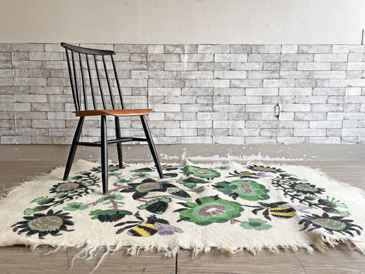 ティカウ TIKAU ボンブローフェルトラグ BOMBROO FELT RUG ウール 100％ クラウス・ハーパニエミ Klaus Haapaniemi デザイン 定価：10万円以上 ●