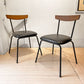 アクメファニチャー ACME Furniture グランビュー GRANDVIEW ダイニングチェア PVCレザー オーク材 アイアン脚 2脚セット ★