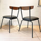 アクメファニチャー ACME Furniture グランビュー GRANDVIEW ダイニングチェア PVCレザー オーク材 アイアン脚 2脚セット ★