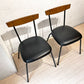 アクメファニチャー ACME Furniture グランビュー GRANDVIEW ダイニングチェア PVCレザー オーク材 アイアン脚 2脚セット ★
