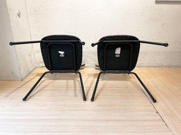 アクメファニチャー ACME Furniture グランビュー GRANDVIEW ダイニングチェア PVCレザー オーク材 アイアン脚 2脚セット ★