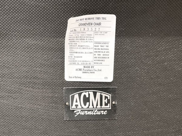 アクメファニチャー ACME Furniture グランビュー GRANDVIEW ダイニングチェア PVCレザー オーク材 アイアン脚 2脚セット ★