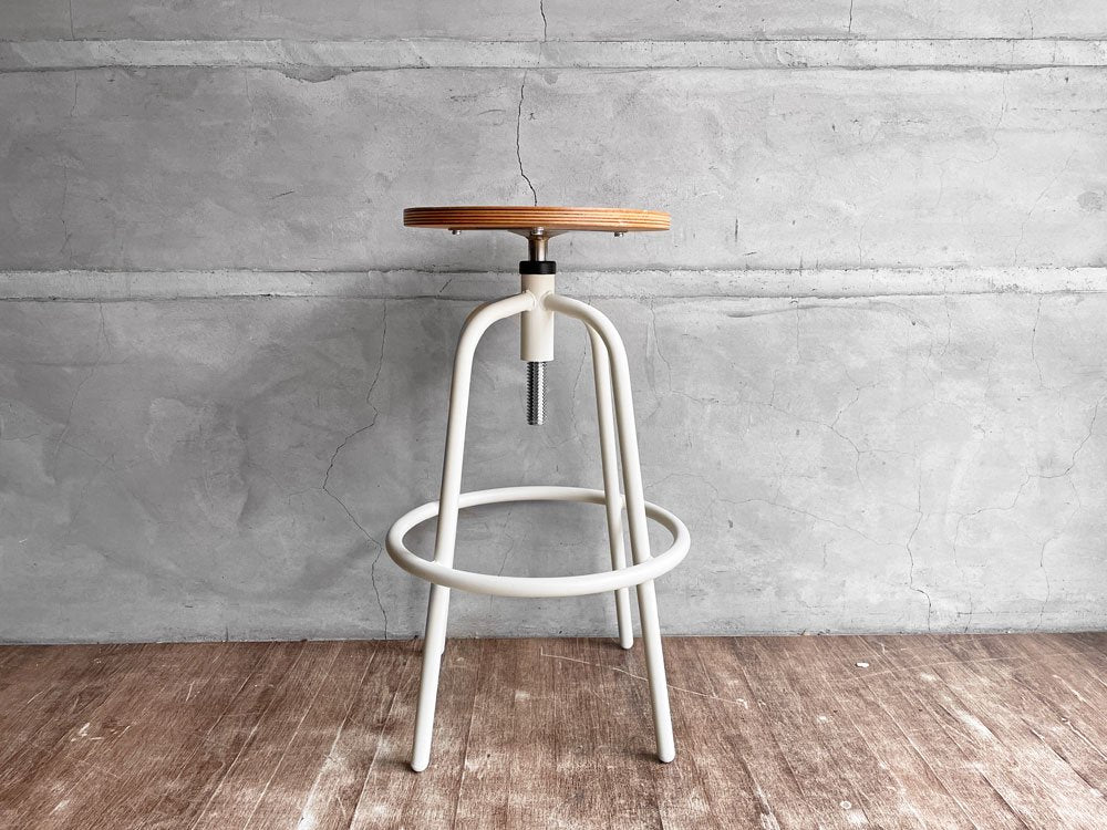 モモナチュラル Momo Natural カウンタースツール COUNTER STOOL 板座 昇降機能 廃番 定価:10,290円 ♪