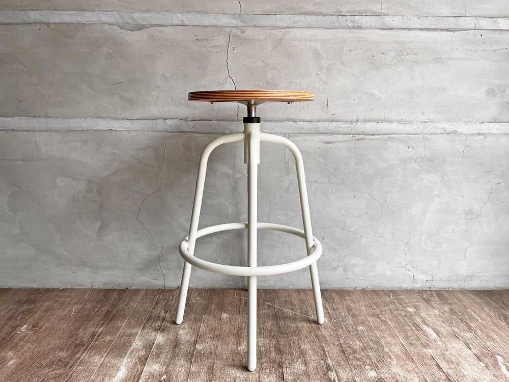 モモナチュラル Momo Natural カウンタースツール COUNTER STOOL 板座 昇降機能 廃番 定価:10,290円 ♪