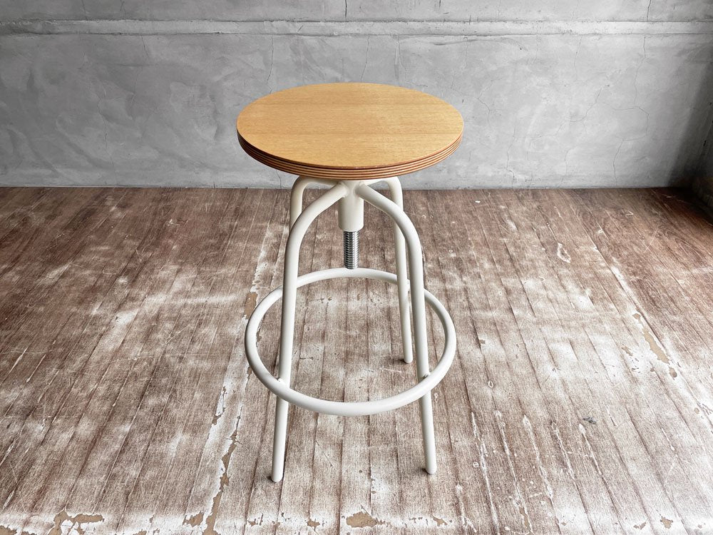 モモナチュラル Momo Natural カウンタースツール COUNTER STOOL 板座 昇降機能 廃番 定価:10,290円 ♪