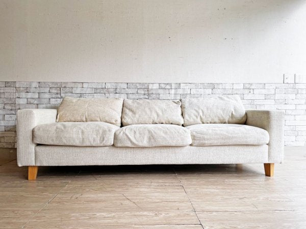 アクメファニチャー ACME Furniture ジェティ フェザーソファ JETTY Feather SOFA 3シーター ファブリック ベージュ系 ミッドセンチュリー USビンテージスタイル ●