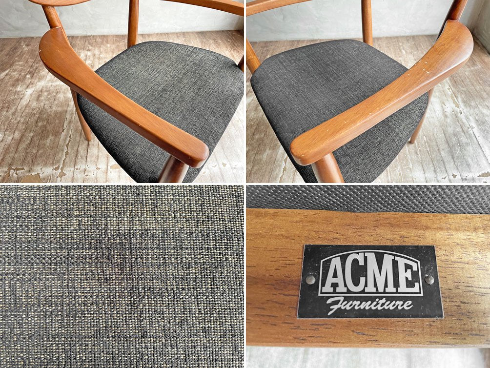 アクメファニチャー ACME Furniture トラッセル アームチェア TRESTLES ARM CHAIR ダイニングチェア ウォールナット USビンテージスタイル B ♪