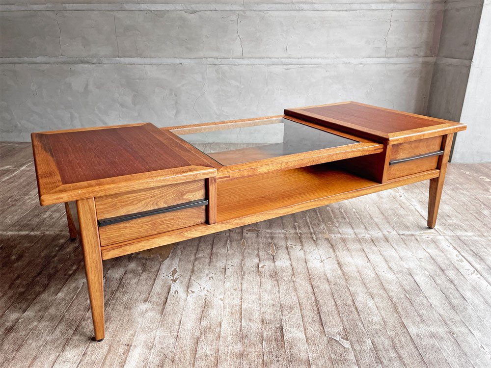 アクメファニチャー ACME Furniture ジェティ コーヒー テーブル JETTY COFFEE TABLE ガラストップ 抽斗2杯 USビンテージスタイル 定価\104,500- ♪