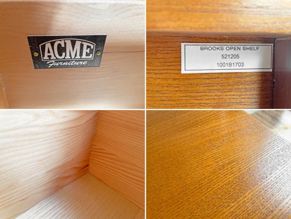 アクメファニチャー ACME Furniture ブルックス オープン シェルフ BROOKS OPEN SHELF オープンラック ガラス戸 USビンテージスタイル 定価\195,800- ♪