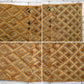 アフリカ クバ族 クバクロス Kuba Cloth 草ビロード 63×63cm スクエア ラフィアヤシ ビンテージ テキスタイル プリミティブ 民芸 ●