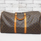 ルイヴィトン LOUIS VUITTON キーポル55 Keepall 旧タイプ VI863 モノグラム ボストンバッグ ブラウン 鍵無し made in France ●