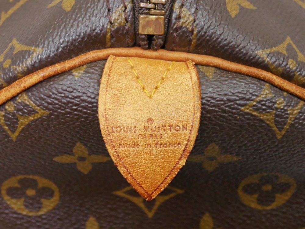 ルイヴィトン LOUIS VUITTON キーポル55 Keepall 旧タイプ VI863 モノグラム ボストンバッグ ブラウン 鍵無し made in France ●