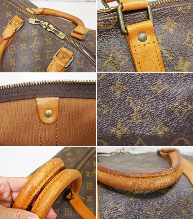 ルイヴィトン LOUIS VUITTON キーポル55 Keepall 旧タイプ VI863 モノグラム ボストンバッグ ブラウン 鍵無し made in France ●