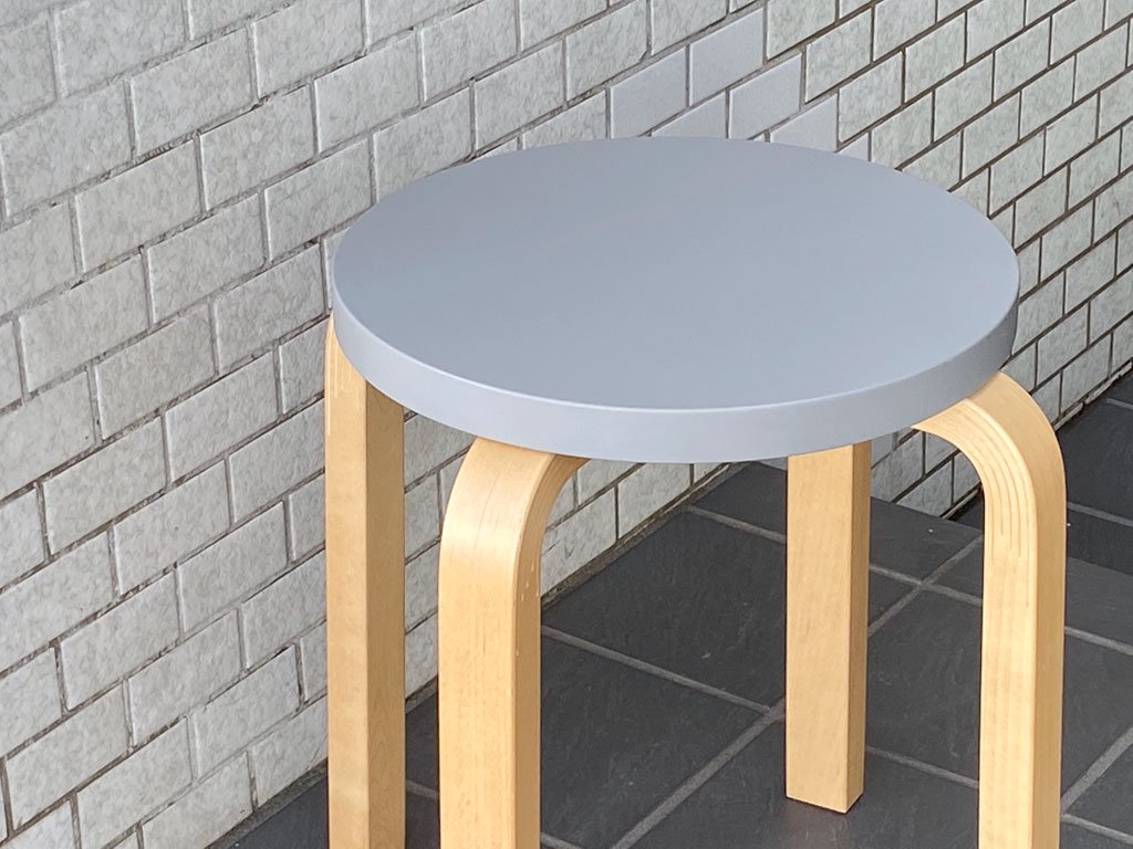 アルテック artek スツール60 Stool60 4本脚 バーチ材 グレーラッカー アルヴァ・アアルト 北欧家具 ■