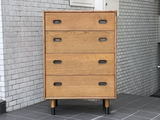 ジャーナルスタンダードファニチャー journal standard Furniture オルセンキャビネット OLSEN CABINET オーク材 4段 チェスト USビンテージスタイル ■