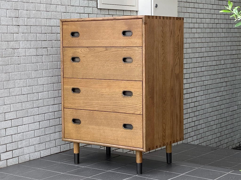 ジャーナルスタンダードファニチャー journal standard Furniture オルセンキャビネット OLSEN CABINET オーク材 4段 チェスト USビンテージスタイル ■