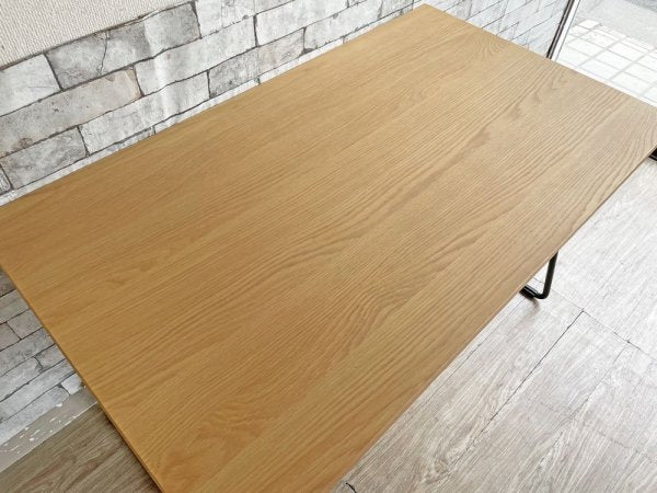 無印良品 MUJI 折りたたみテーブル ダイニングテーブル オーク材 × スチール脚 W120cm フォールディング ナチュラル シンプルデザイン 定価￥19,900- ●