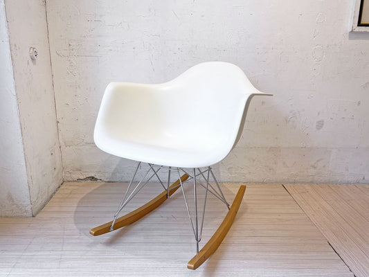 ヴィトラ vitra. アームシェルチェア C&R.イームズ Eames ホワイトシェル×リプロダクト ロッカーベース 廃盤 ★