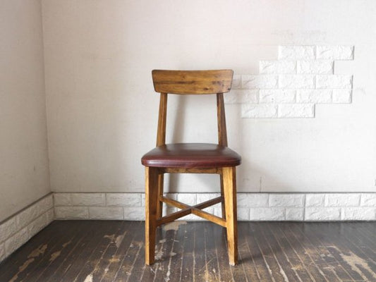 ジャーナルスタンダード journal standard Furniture シノン ダイニングチェア CHINON CHAIR VL ラバーウッド ビニールレザー 定価￥27,500- A ◎