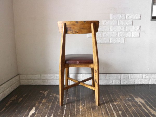 ジャーナルスタンダード journal standard Furniture シノン ダイニングチェア CHINON CHAIR VL ラバーウッド ビニールレザー 定価￥27,500- A ◎