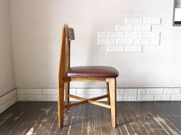 ジャーナルスタンダード journal standard Furniture シノン ダイニングチェア CHINON CHAIR VL ラバーウッド ビニールレザー 定価￥27,500- A ◎