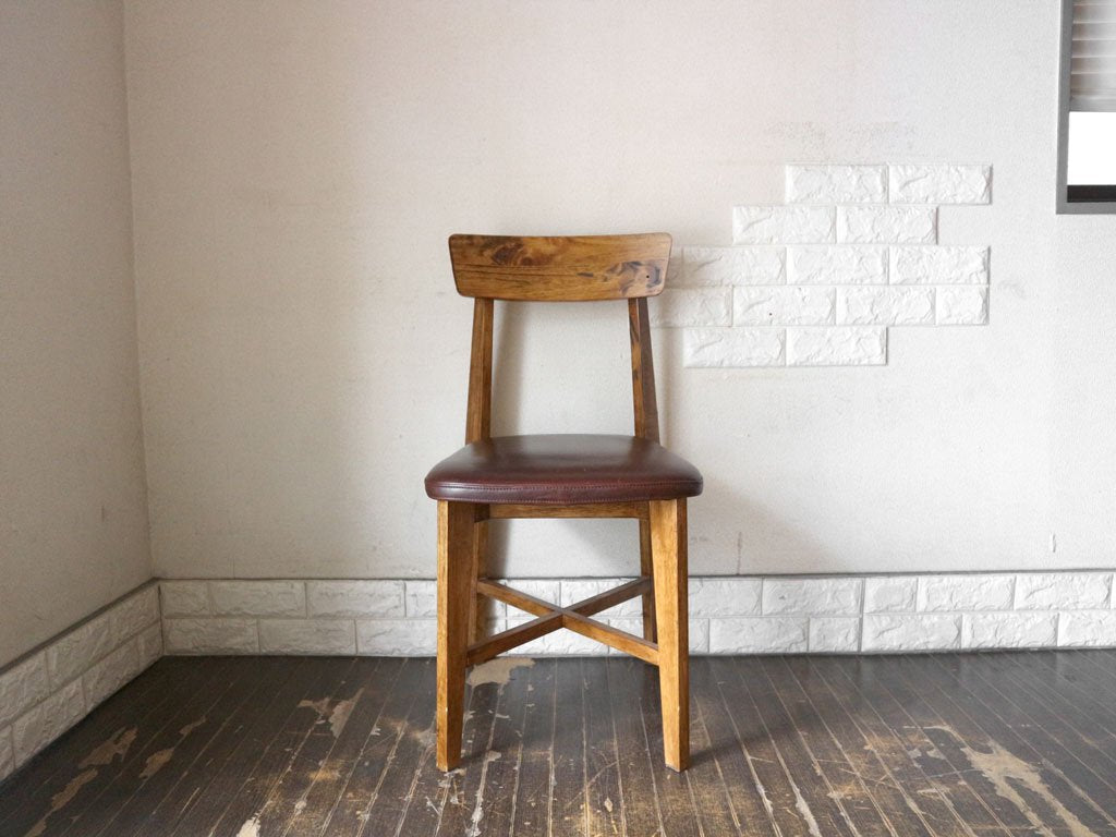 ジャーナルスタンダード journal standard Furniture シノン ダイニングチェア CHINON CHAIR VL ラバーウッド ビニールレザー 定価￥27,500- B ◎