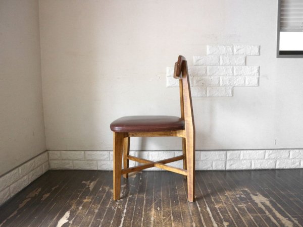 ジャーナルスタンダード journal standard Furniture シノン ダイニングチェア CHINON CHAIR VL ラバーウッド ビニールレザー 定価￥27,500- B ◎