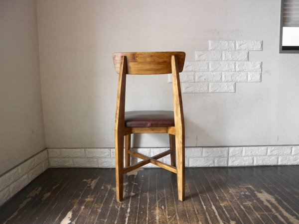 ジャーナルスタンダード journal standard Furniture シノン ダイニングチェア CHINON CHAIR VL ラバーウッド ビニールレザー 定価￥27,500- B ◎