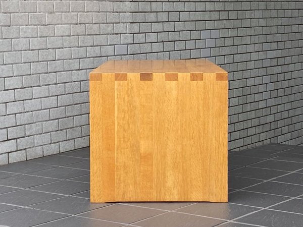 無印良品 MUJI コの字 ローテーブル ベンチ オーク材 無垢材 廃番 W100cm ナチュラル シンプルデザイン ■