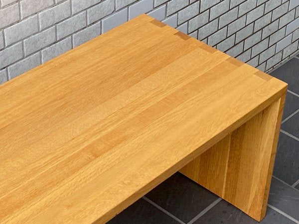 無印良品 MUJI コの字 ローテーブル ベンチ オーク材 無垢材 廃番 W100cm ナチュラル シンプルデザイン ■