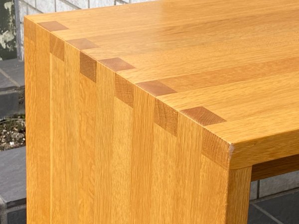 無印良品 MUJI コの字 ローテーブル ベンチ オーク材 無垢材 廃番 W100cm ナチュラル シンプルデザイン ■