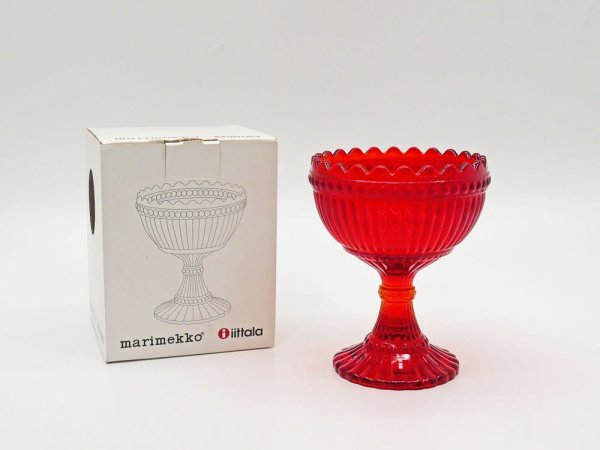 イッタラ iittala マリメッコ marimekko マリスコーリ Mariskooli マリボウル レッド スモールサイズ H12cm フィンランド 北欧雑貨 箱付 ●