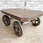 Edward Deane & Beale. バンカーズトローリー 車輪付き ローテーブル ファクトリー インダストリアル 工業系 UKビンテージ ●