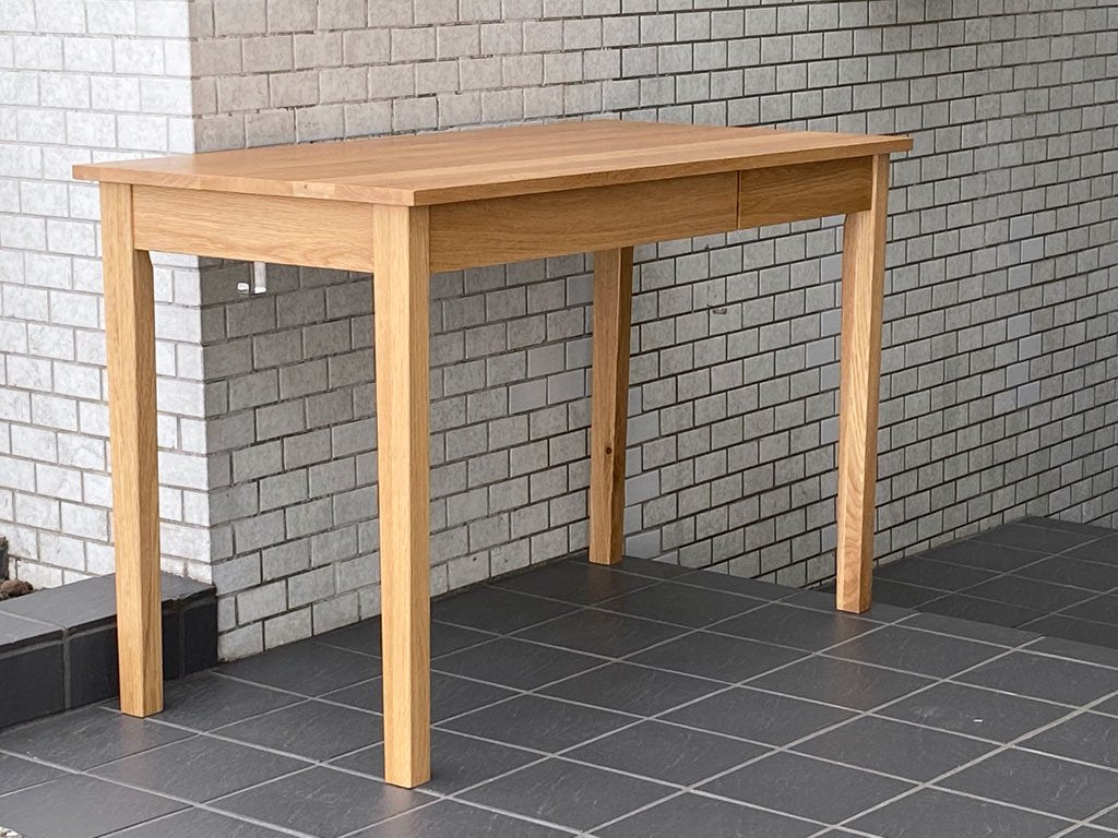 無印良品 MUJI オーク材 パーソナルデスク ワークテーブル W110 引出し付 ナチュラル シンプル ■