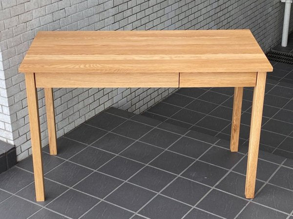 無印良品 MUJI オーク材 パーソナルデスク ワークテーブル W110 引出し付 ナチュラル シンプル ■